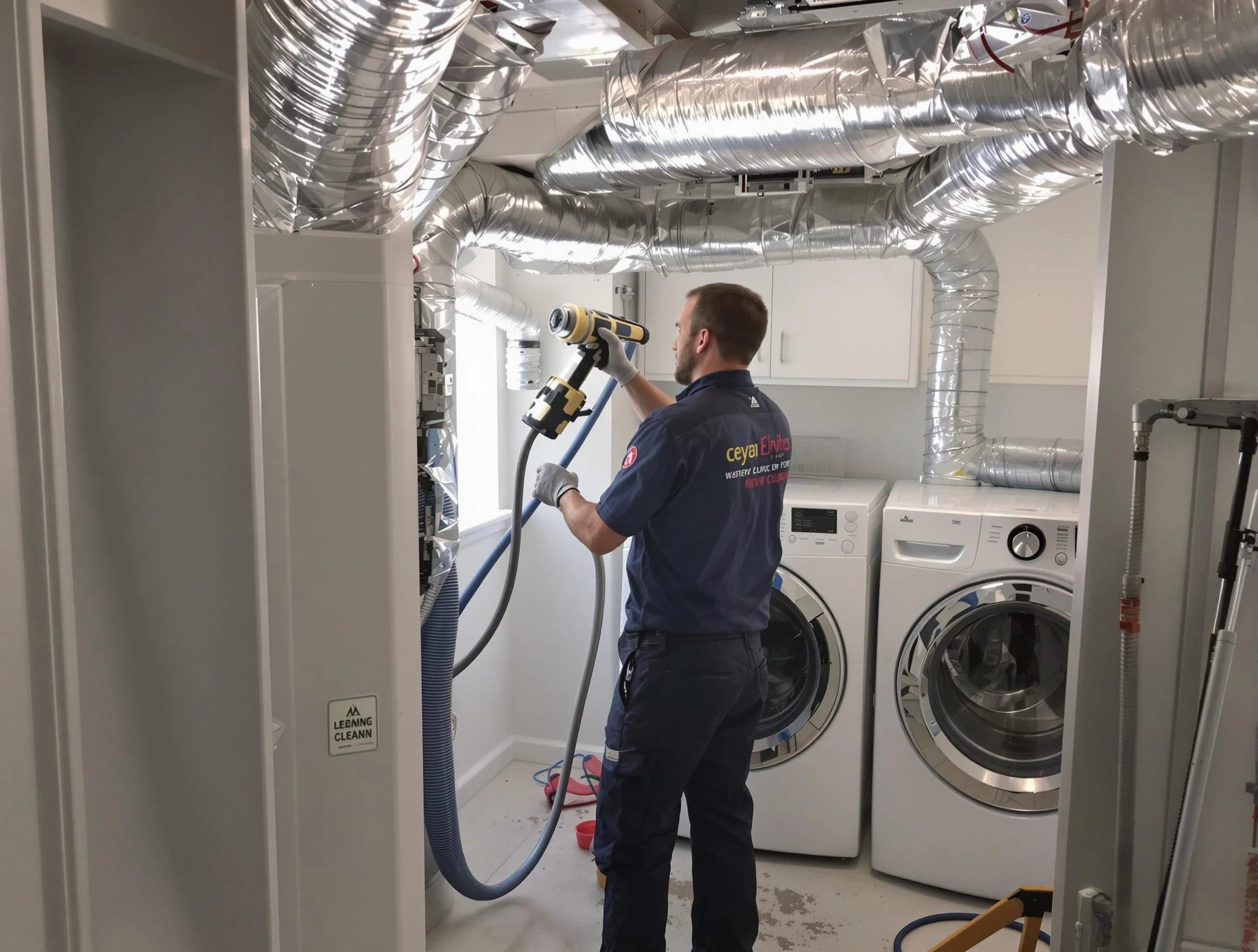 Bethel Park Dryer Vent Cleaning specialist using advanced equipment for thorough duct cleaning in Bethel Park